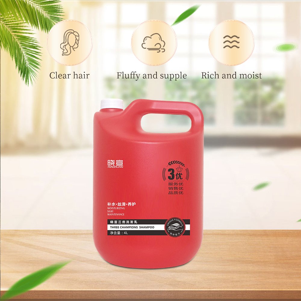 Wholesale Factory Big Bottle 4L Shampoo Kit Coconut Oil Hair Shampoo Glycerol bottle shampoo For Hotel