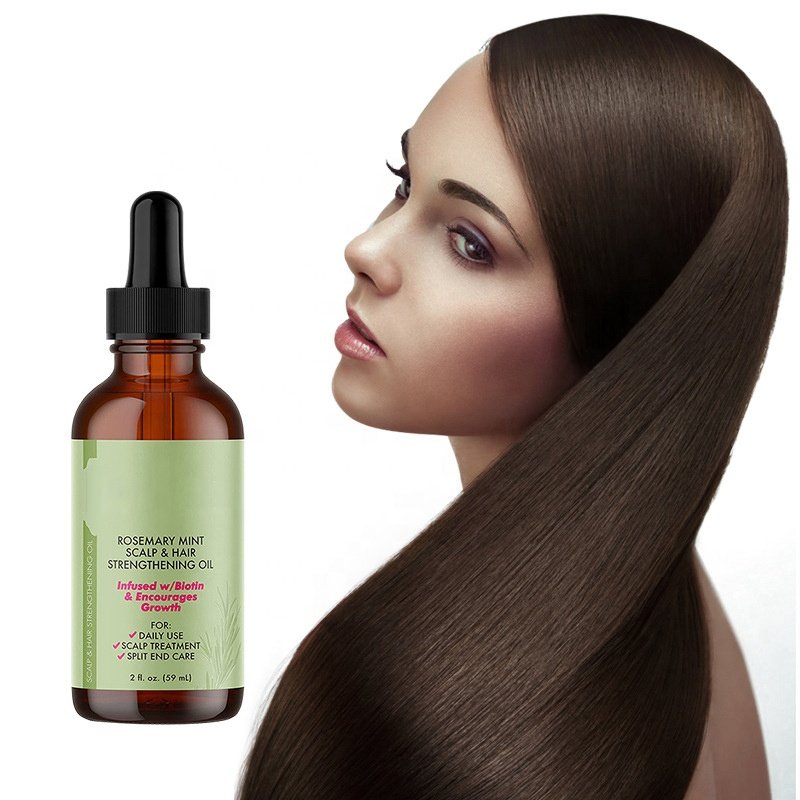 Organics Rosemary Mint Scalp & Hair Strengthening Oil, Infused w/Biotin and Encourages Growth