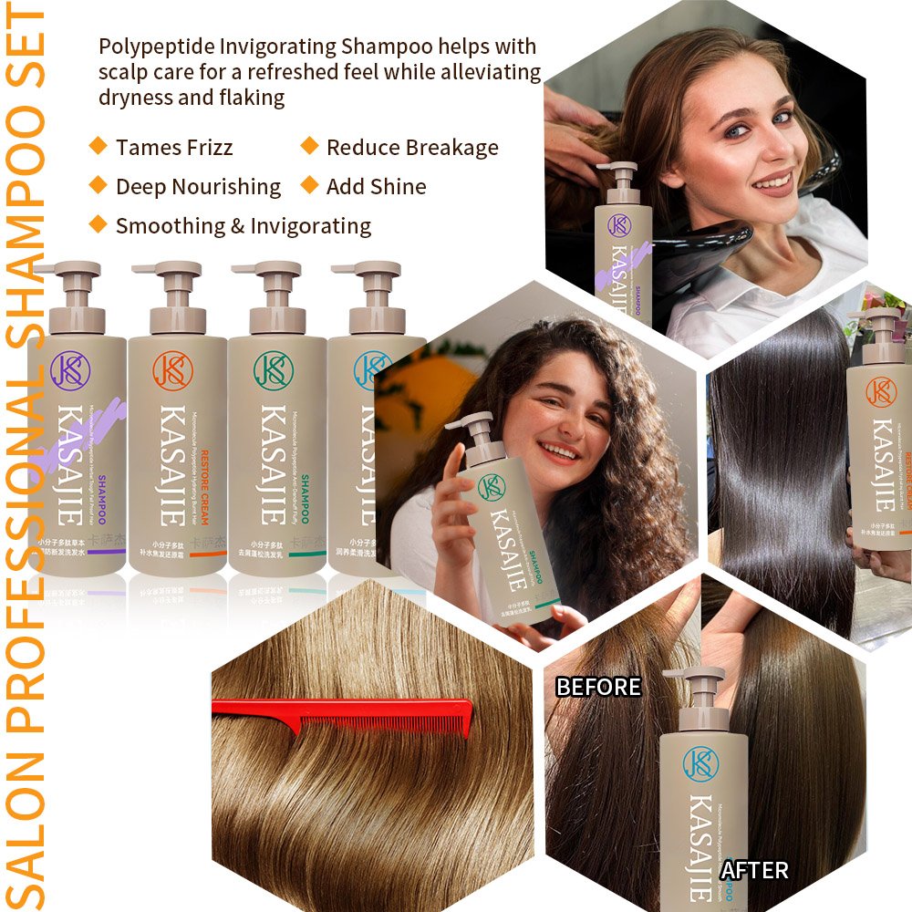720ml Custom Brands Shine Restorative Hydrate & Repair Shampoo with Hyaluronic Acid and Elastin Protein