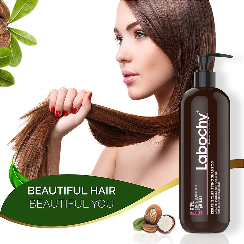 Private Label Organic Hair Care Keratin Clarifying Shampoo Long-Lasting Softness