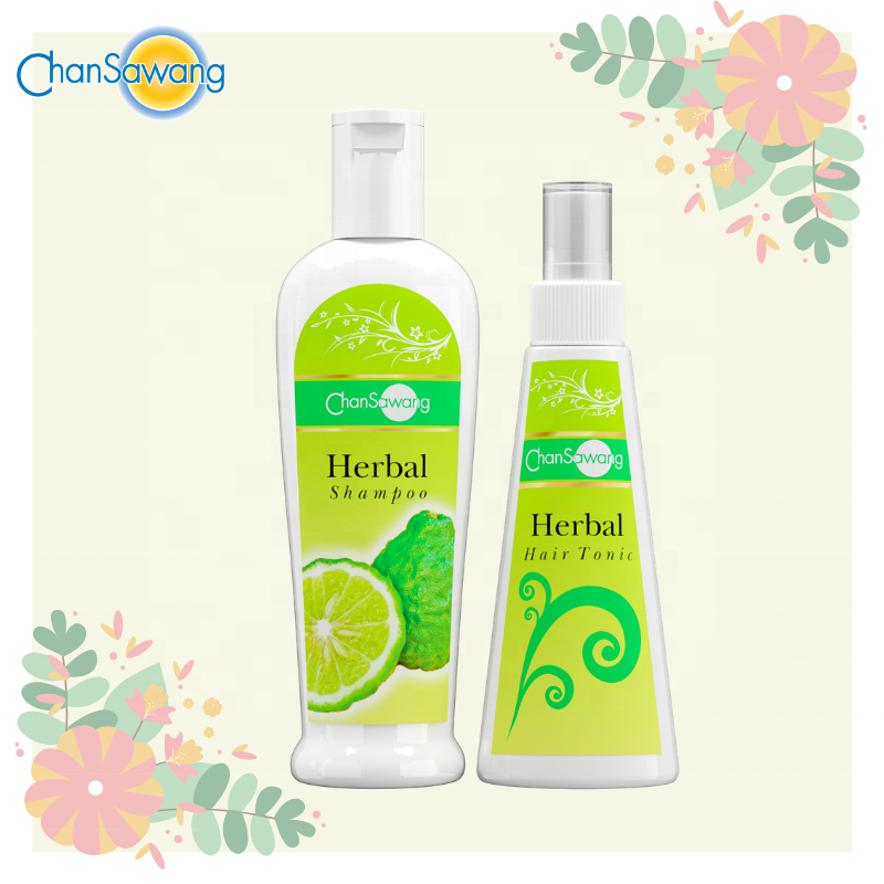 Hair Care Set Herbal Shampoo and Herbal Hair Tonic Spray Best Natural Hair Growth Products Set from Thailand