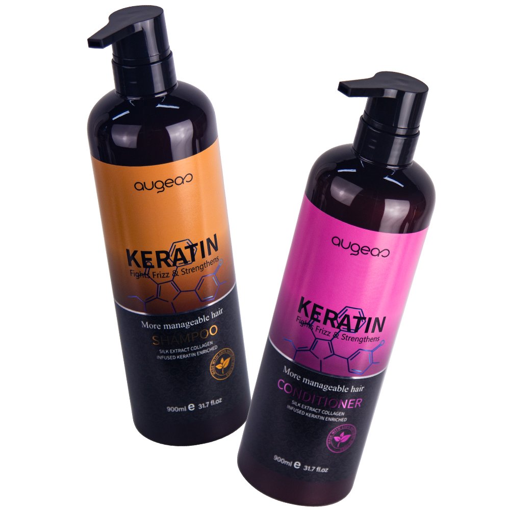 new arrival coconut oil keratin hair shampoo and conditioner for damaged hair