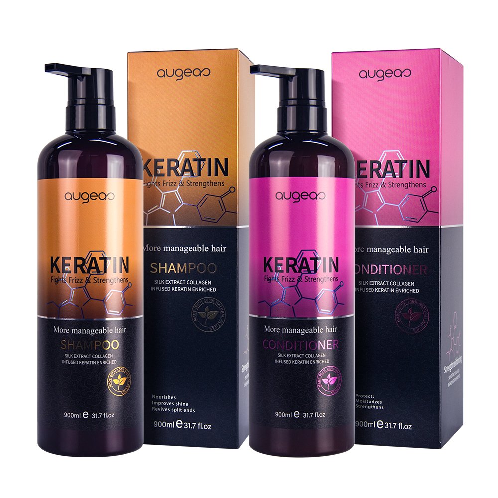 new arrival coconut oil keratin hair shampoo and conditioner for damaged hair
