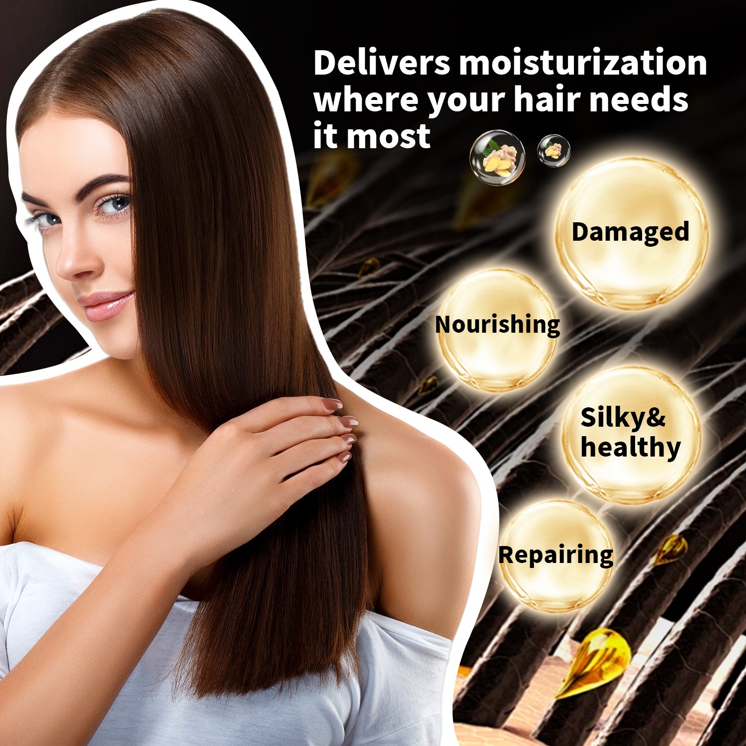 organic fast-growing ginger shampoo private label anti-hair loss shampoo reduces hair loss moisturizing and smoothing