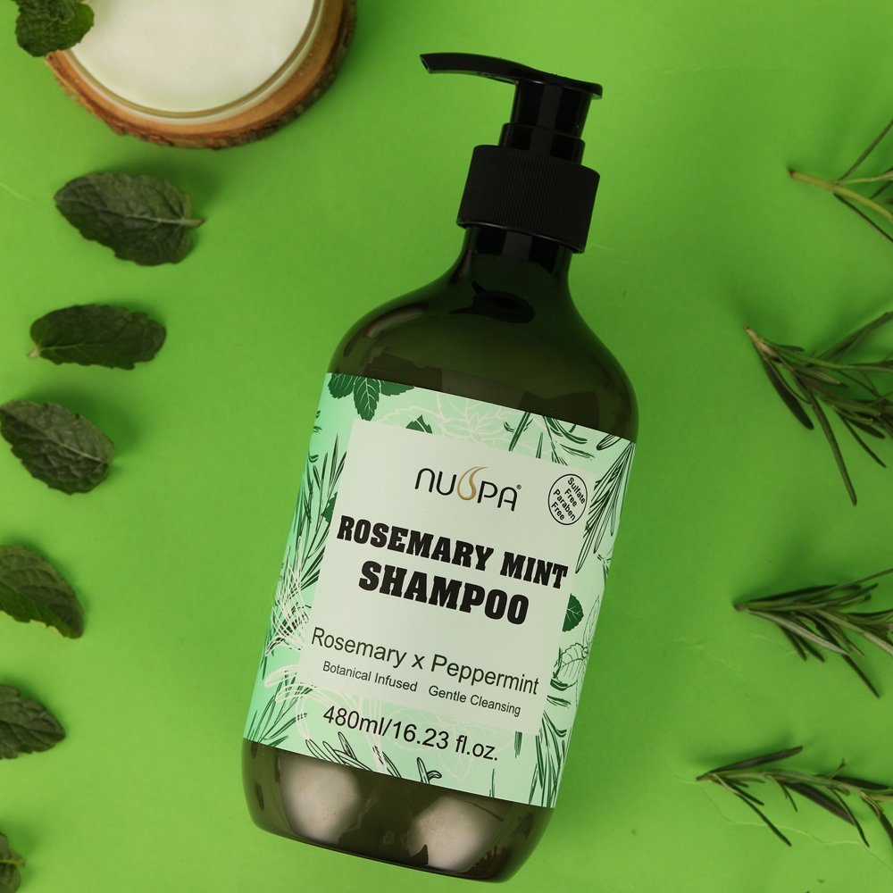 Nuspa Private Label Organic Rosemary Mint Refreshing Hair Care Prevents Dandruff And Irritation Hair Growth Shampoo