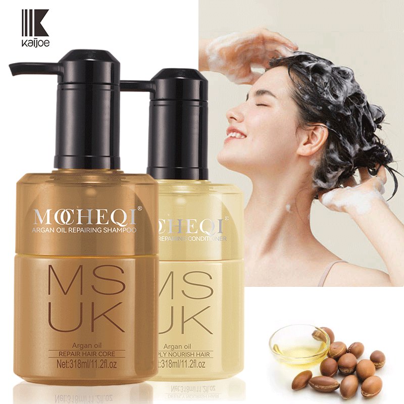Private Label Hair Care Products Nourish Keratin Hair Shampoo Sulfate Free Organic Lightness Argan Oil Shampoo and Conditioner