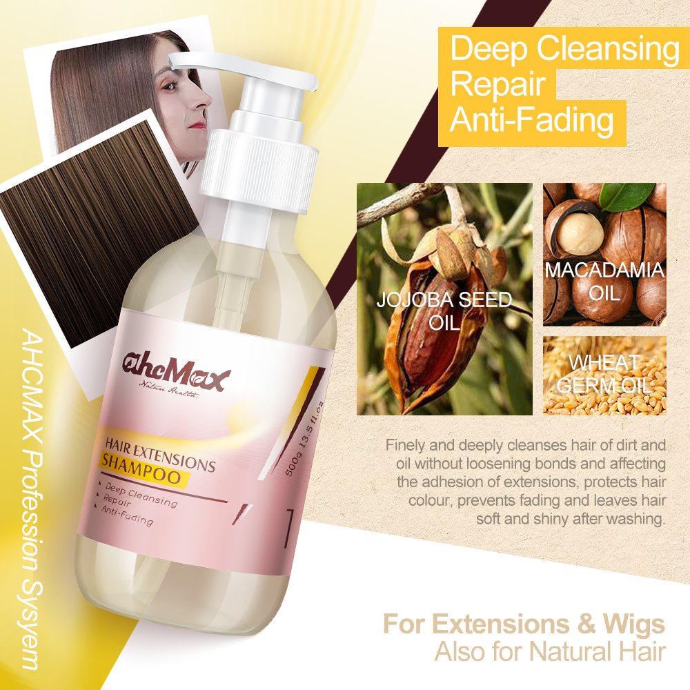 private label organic professional hair extension wig shampoo and conditioner sets adults female normal for wig care
