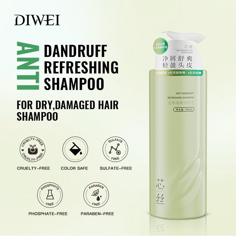 DIWEI Wholesale Natural Healthy Hair Scalp Repairing Long oily Hair dandruff organic Shampoo for tired damaged hair