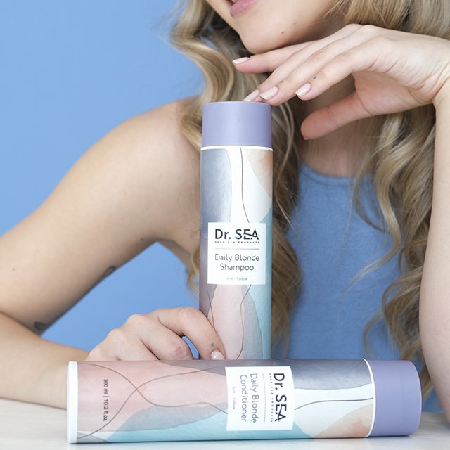 Dr.Sea Cosmetics Daily Blonde Shampoo With Anti-Yellow Effect Hair Care Shampoo For Blonde Colored Hair