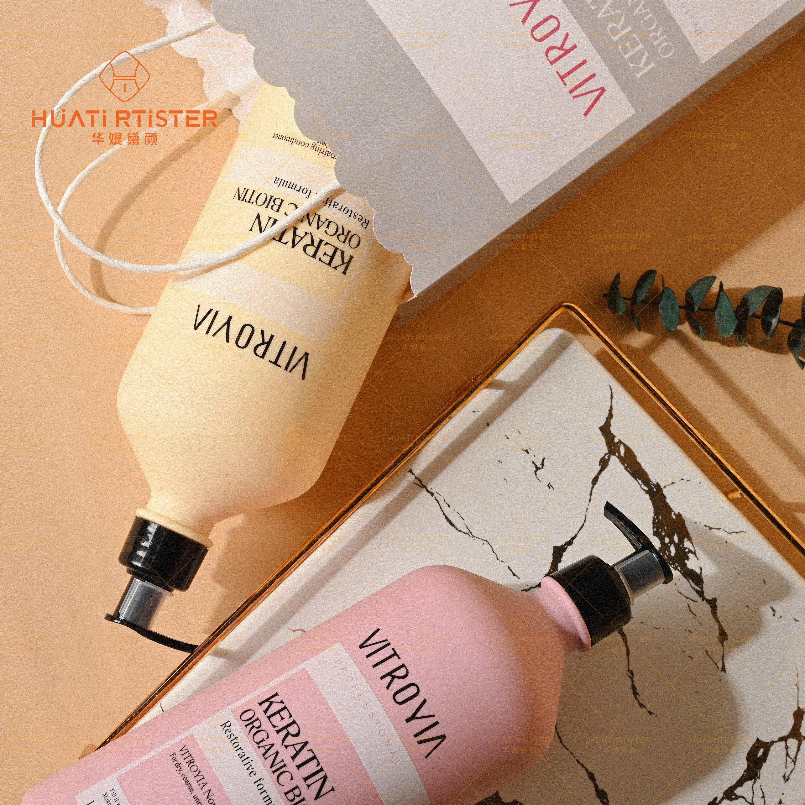 Huati Sifuli OEM VITROYIA 1000ml organic argan oil dry keratin shampoo and conditioner for treated hair protectin