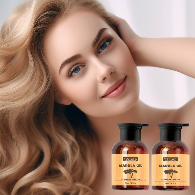 Private Label 250ml Marula Oil Shampoo Sulfate Free Nourishing Moisturizing Hair Shampoo For Daily