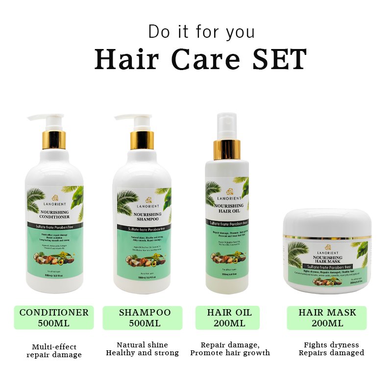 Private Label Argan Oil Smoothing Hair Repair Split End Conditioner Wholesale Organic Argan Shampoo Hair Care Set
