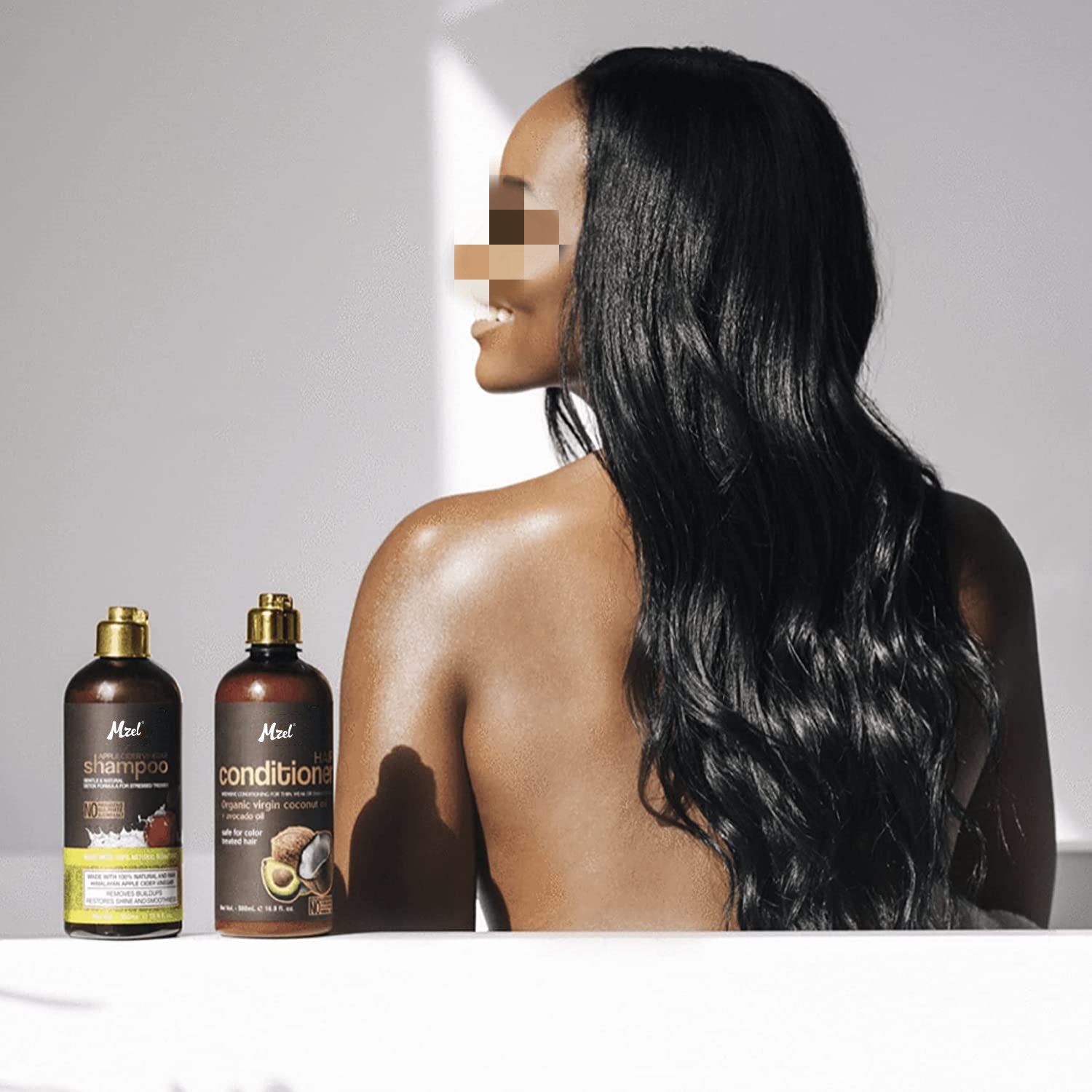 Private Label Organic Natural Apple Cider Vinegar Shampoo and Conditioner for Dry Hair Men and Womens