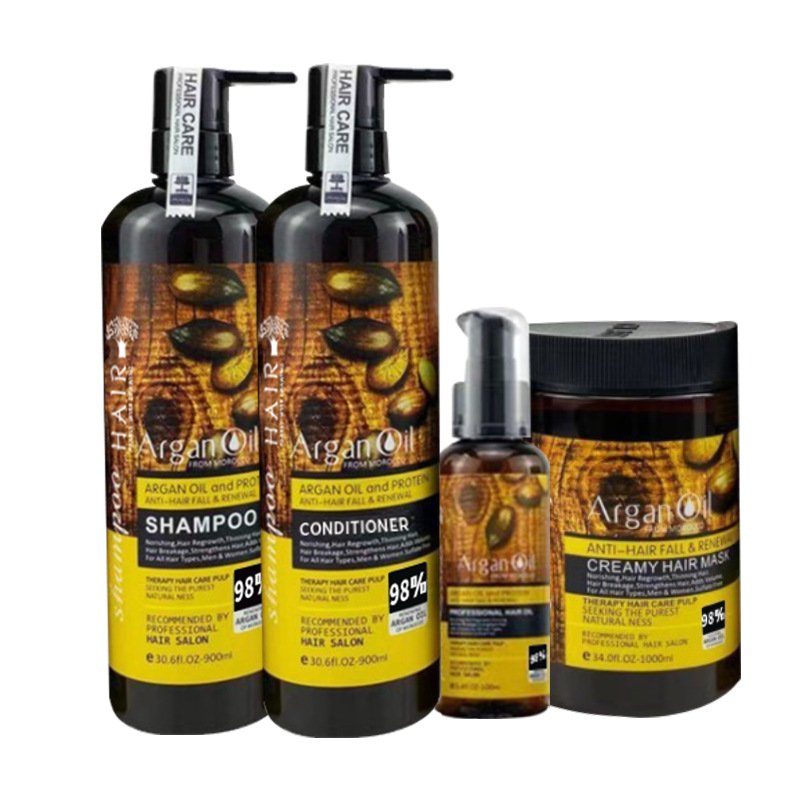 Hair Care Kit Natural Organic Argan Oil Hair Shampoo Private Label Shampoo and Conditioner Set For Salon