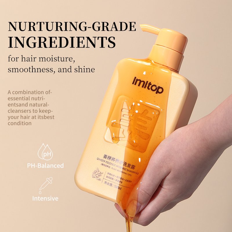 King Ginger Hair Care Shampoo And Conditioner Set For Women Sulfate Free Ginger Plant Extract Anti-Hair Loss Hair Shampoo