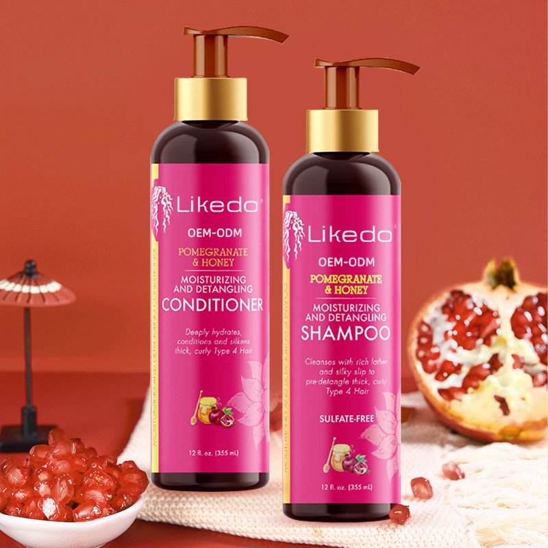 Custom pomegranate honey sulfate-free organic curly hair special shampoo moisturizing repair
