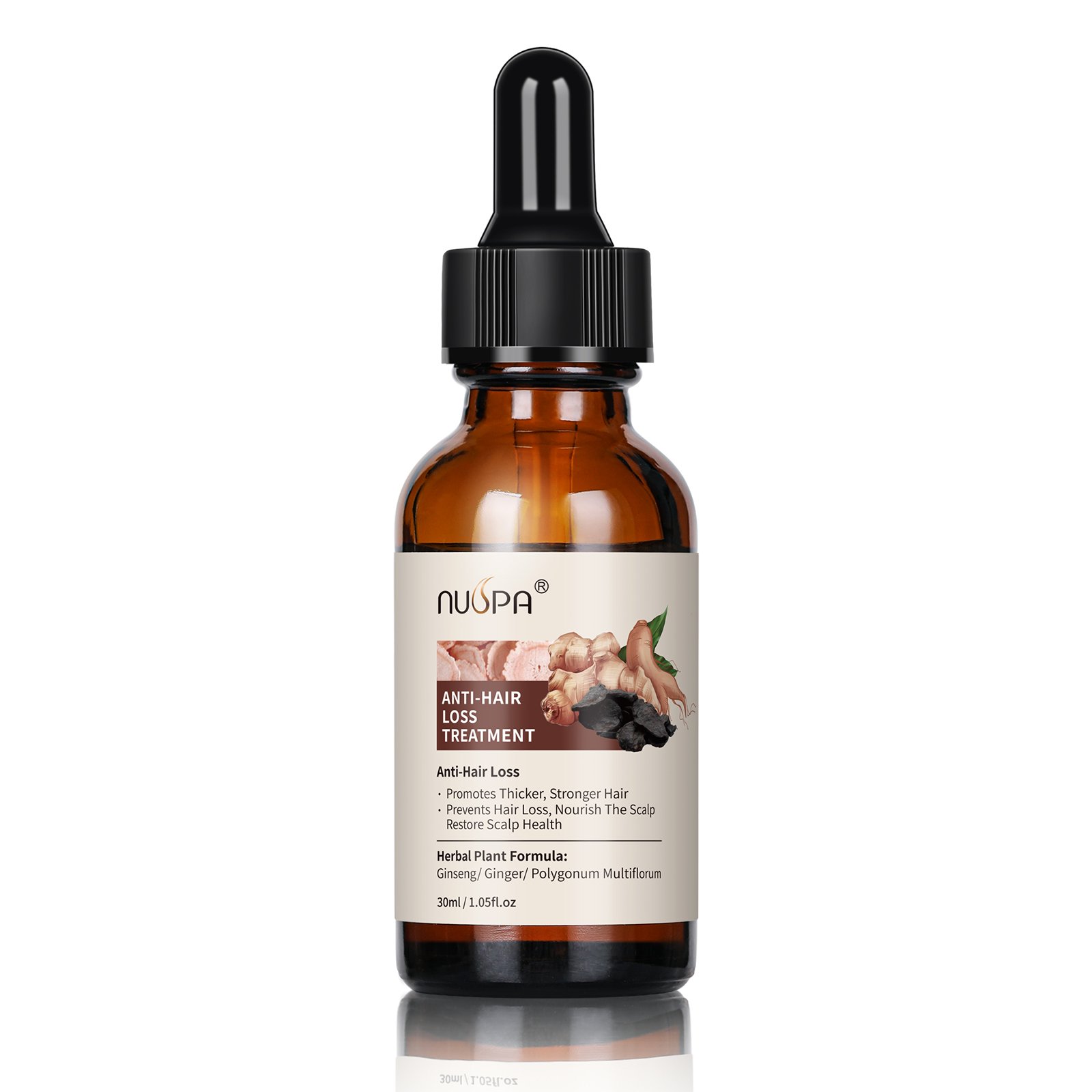 Private Label Wholesale Promote Hair Growth Ginger Biotin Serum Oil Refreshing Anti-loss Hair Growth Serum