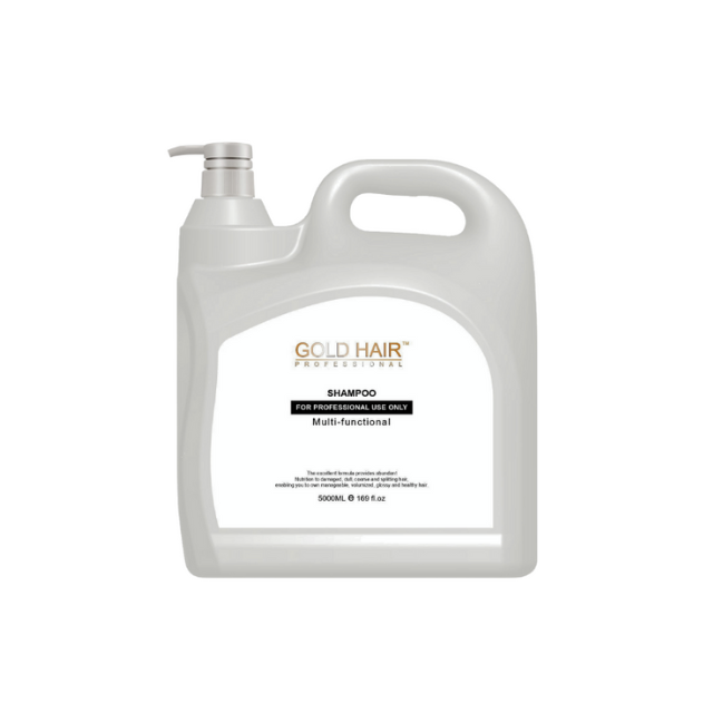 Professional Gold Hair Multifunctional Shampoo for Damaged Hair 5 ltr. Anti-Dandruff Refreshing Hair-Repairing