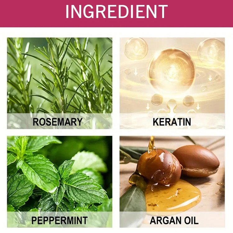 Wholesale Rosemary Mint Strengthening Rosemary Shampoo Conditioner And Oil Hair Care Anti Dandruff Damaged Repair Hair Mask Set