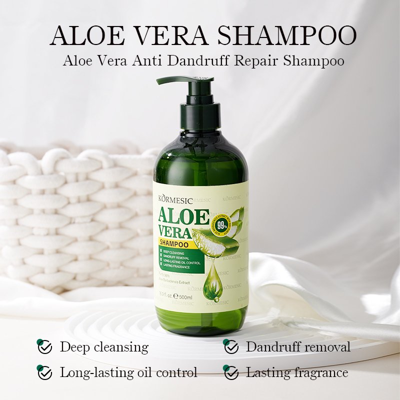 KORMESIC Natural Plant Natural Ingredients Smooth Anti-dandruff Moisturizing Nourishing Aloe Vera Shampoo