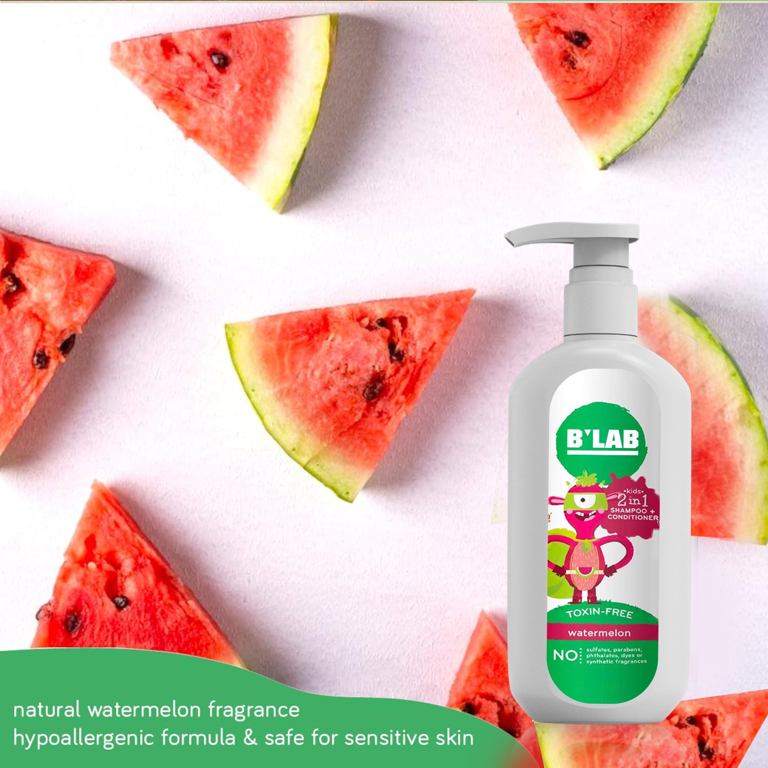 Private Label Kids Hair Care Kit Fruit Perfumed Kids Shampoo And 2 In 1 Leave In Conditioner Kids Shampoo and Conditioner Set
