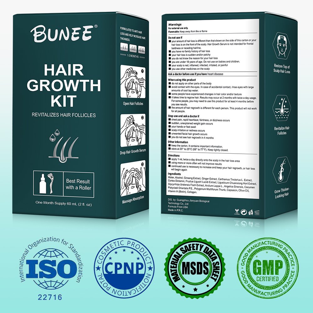 Professional Manufacturer repair hair growth anti loss serum alopeciae treatment hair regrowth tonics kit with low moq