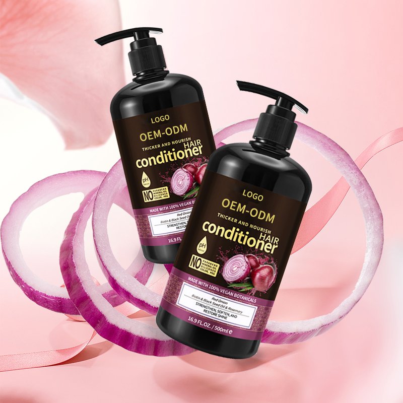 Private Label 100% Natural Herbal Strengthens Anti Hair Fall Loss Onion Shampoo And Conditioner Set