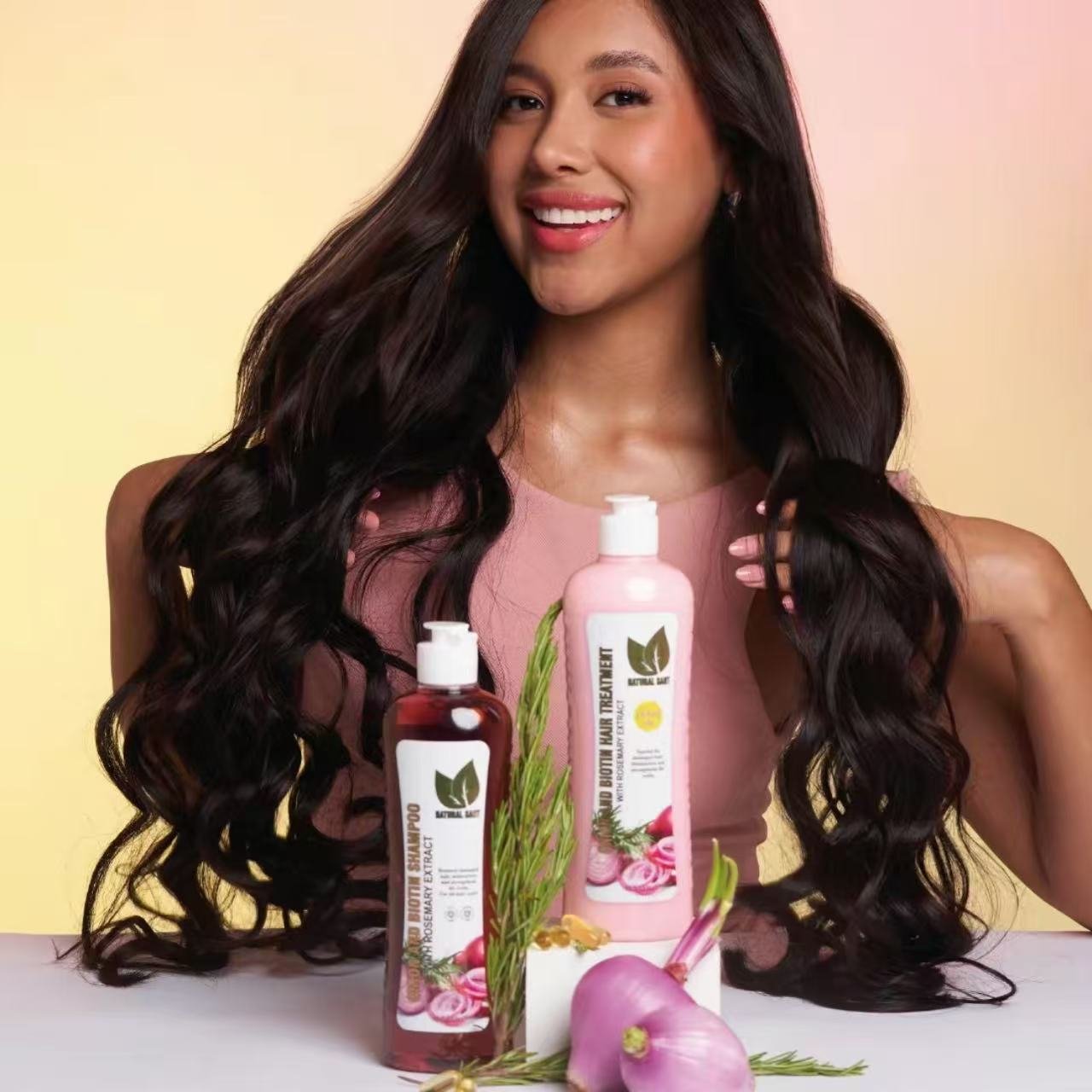 Onion biotin shampoo conditioner, can be customized 100ml, 248ml, 500ml, can be installed in small batches of their own logo