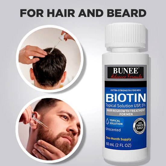 NEW package BUNEE hair Booster Regrowth treatment BIOTIN Scalp hair growth lotion tonic serum oil