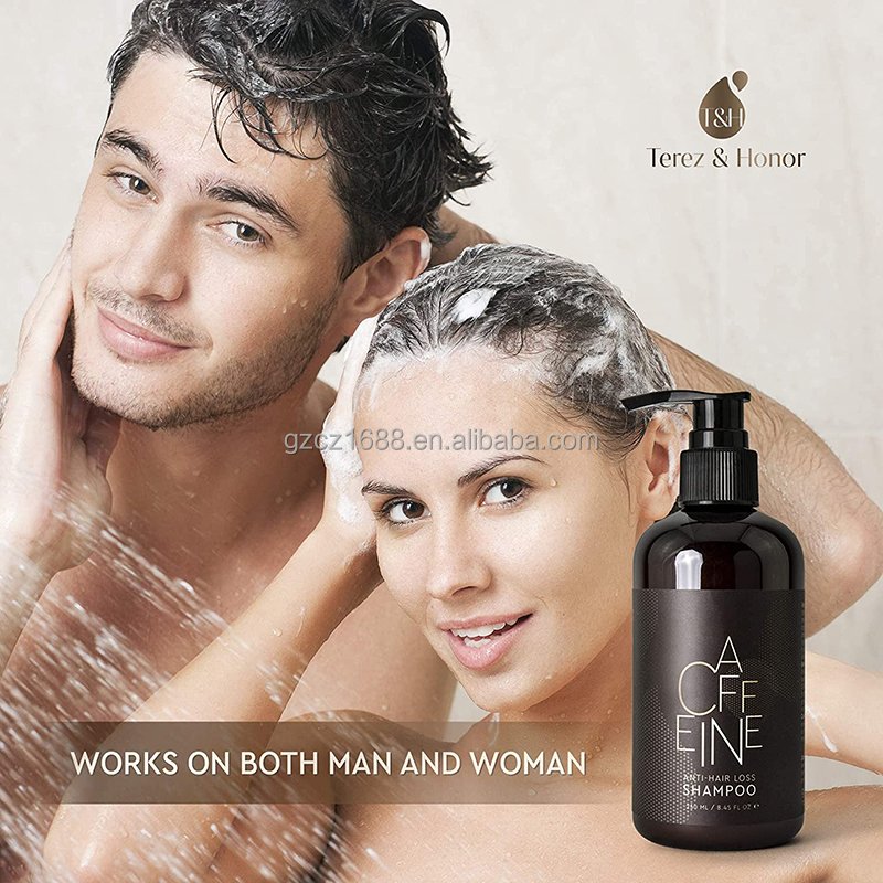 Private Label Natural Organic Scalp Care Men Hair Growth Anti Loss Shampoo Argan Oil Biotin Caffeine Hair Shampoo