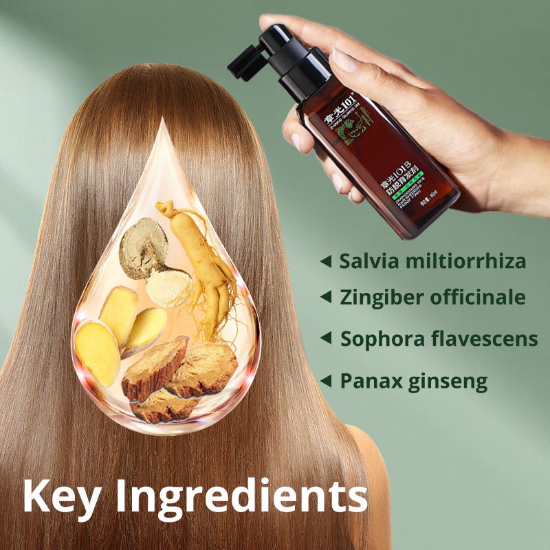 Organic 60ml Ginger Extract Anti Hair Loss Treatment Serum Easy to Carry for Damaged Hair Herbal Gel