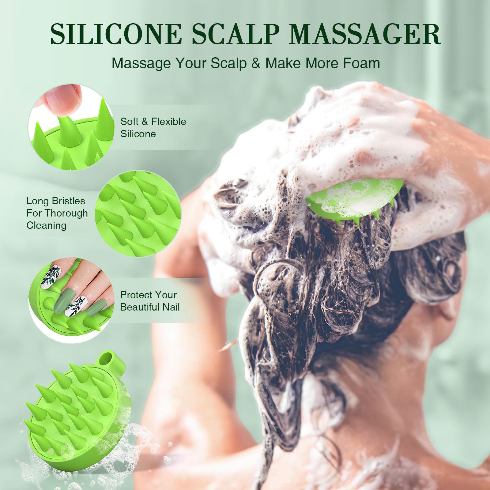 BLIW Private Label Mint Purifying Hair Relaxing Sea Salt Exfoliating Deep Cleansing Oil Control Shampoo Tea Tree Scalp Scrub