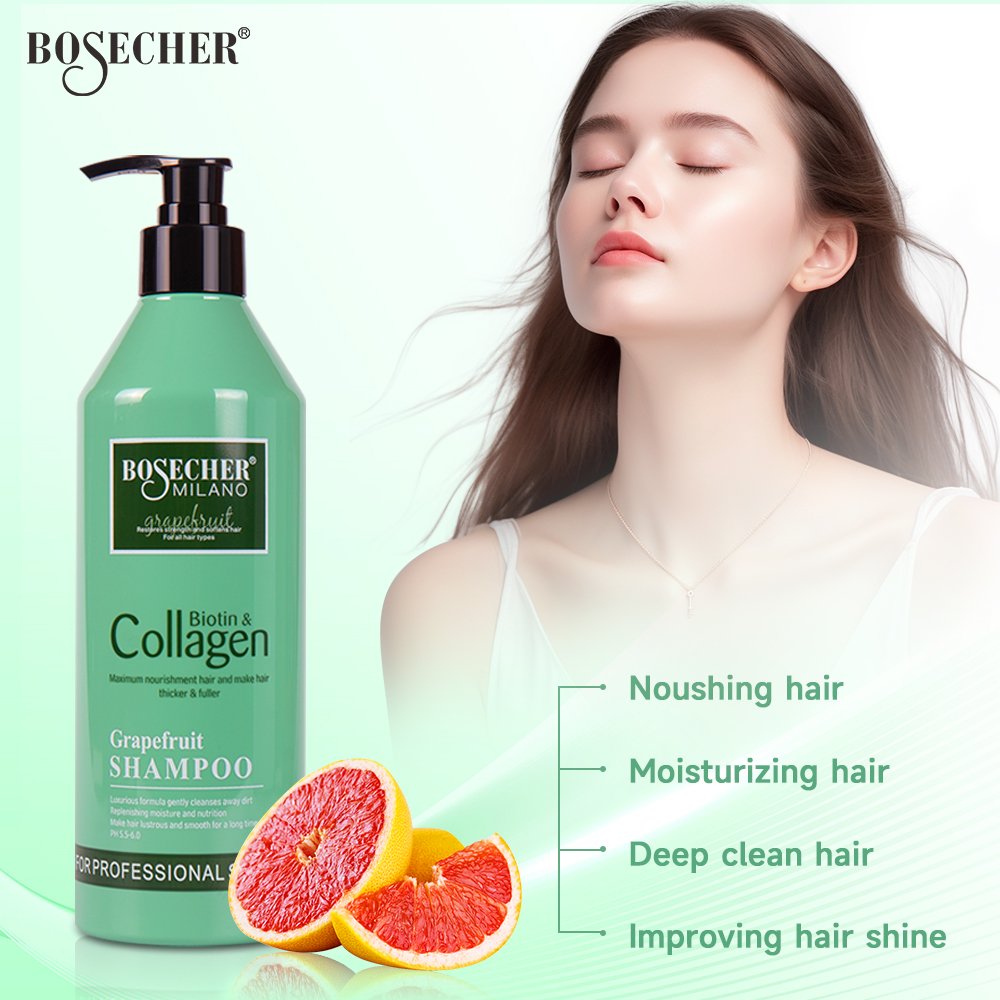 Boscher Private Label Daily Hair Care Shampoo Smoothing Deep Cleaning Hair Nourish Keratin Shampoo