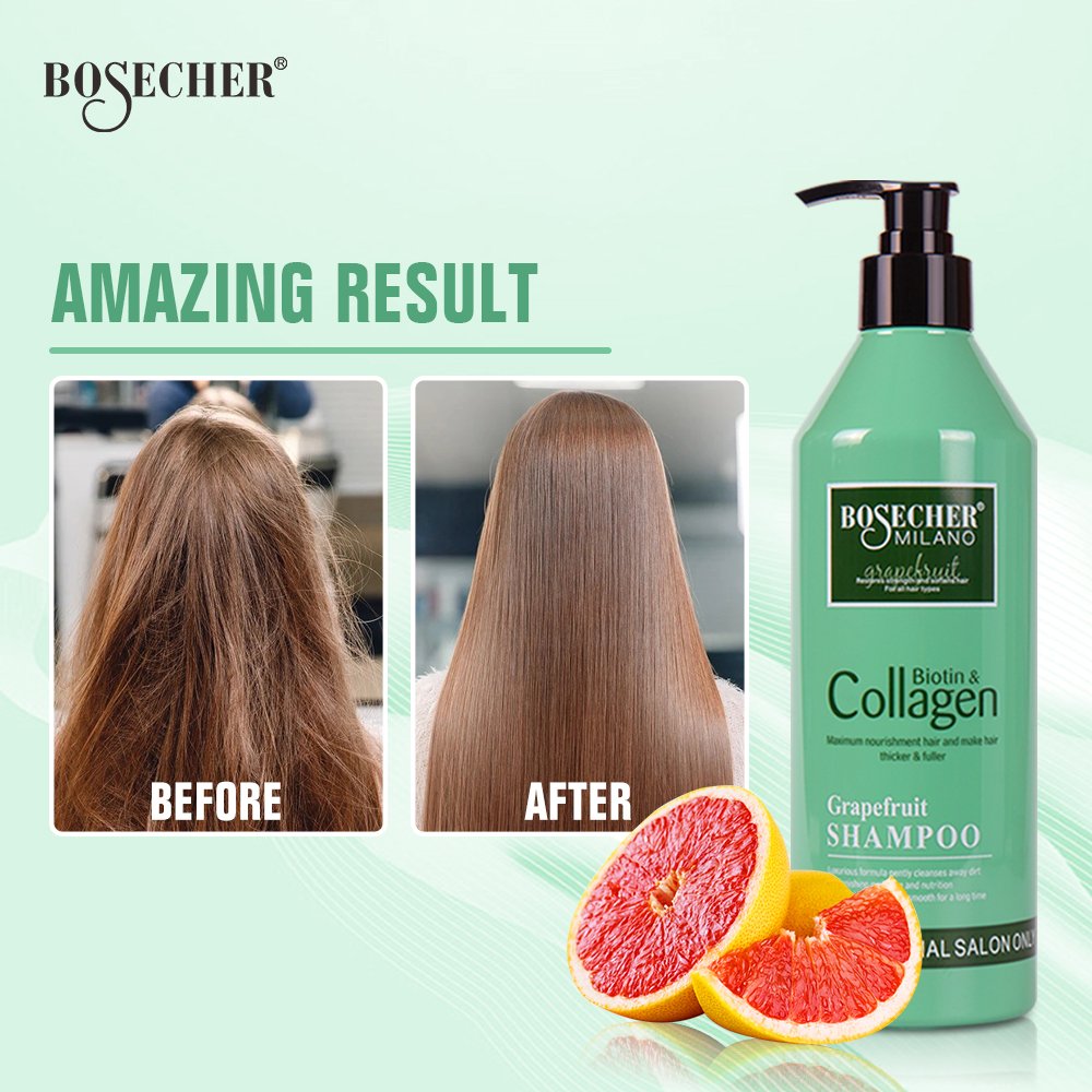 Boscher Private Label Daily Hair Care Shampoo Smoothing Deep Cleaning Hair Nourish Keratin Shampoo