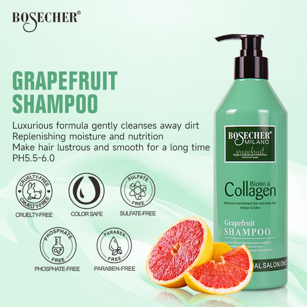 Boscher Private Label Daily Hair Care Shampoo Smoothing Deep Cleaning Hair Nourish Keratin Shampoo