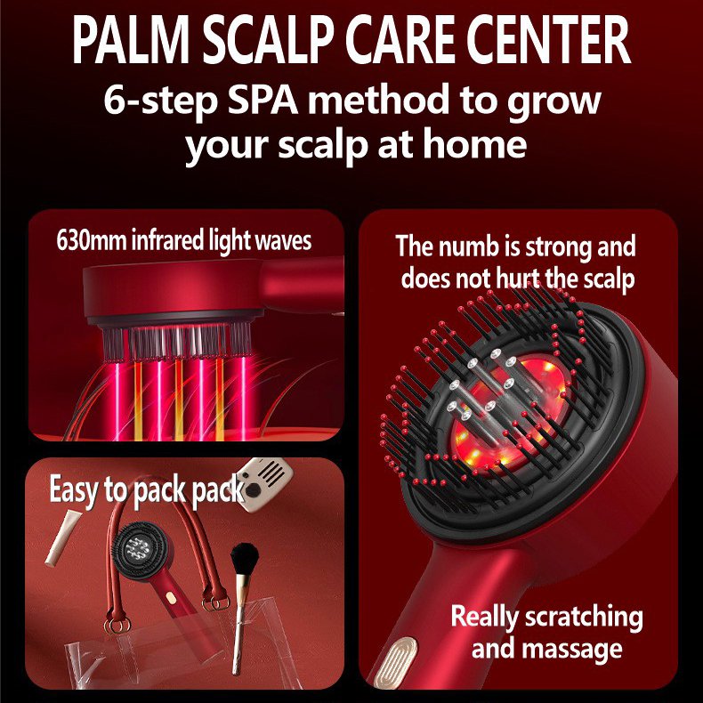 2 In 1 Electric Hair Scalp Massager For Hair Growth With Hair Oil Applicator Comb