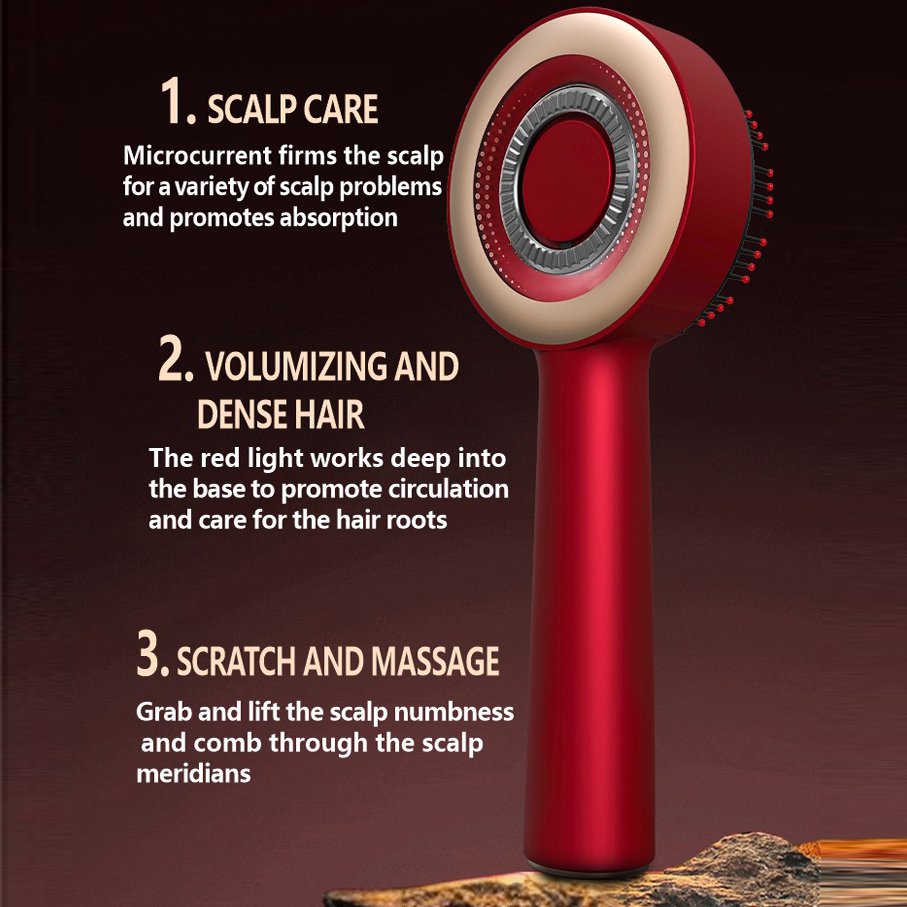 2 In 1 Electric Hair Scalp Massager For Hair Growth With Hair Oil Applicator Comb