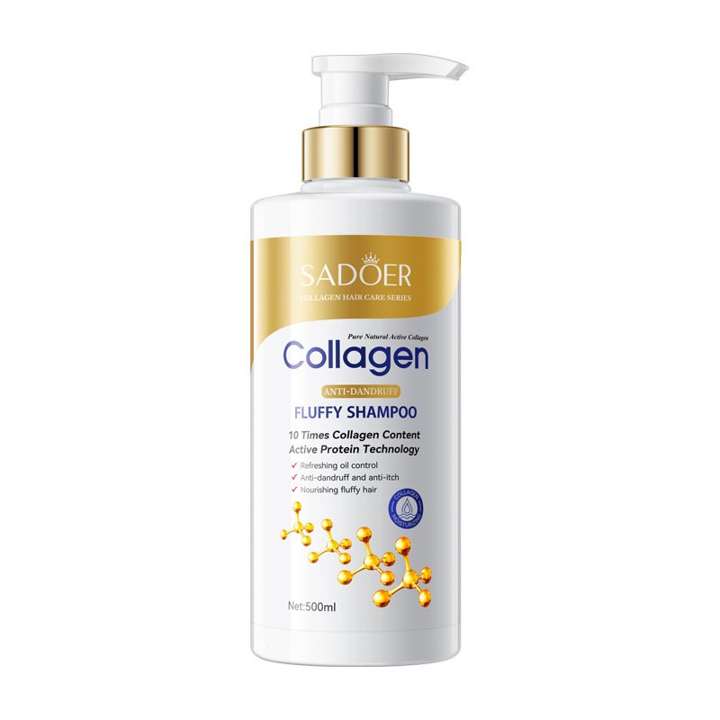 High quality SADOER cleaning dandruff removal fluffiness oil control anti frizz hair care products collagen softening shampoo