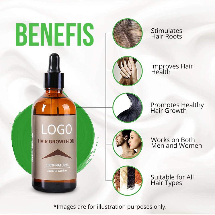 Private Label OEM Custom logo 100% Natural Organic Rosemary Castor Almond Hair Growth Shampoo and Conditioner