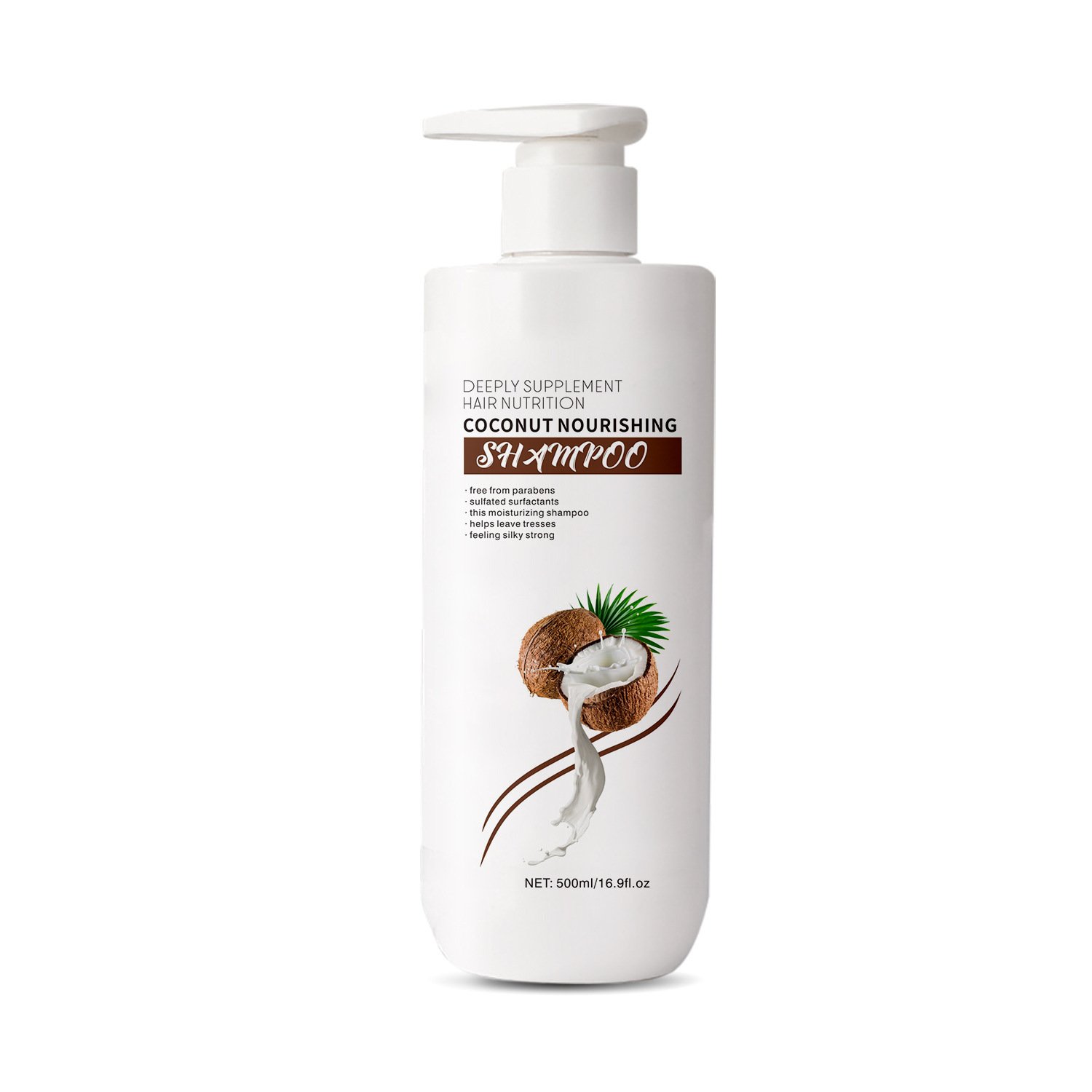 Private Label Coconut Oil Shampoo Conditioner Set Moisturizing Anti-Dandruff Organic Anti Hair Loss Beauty Women Products