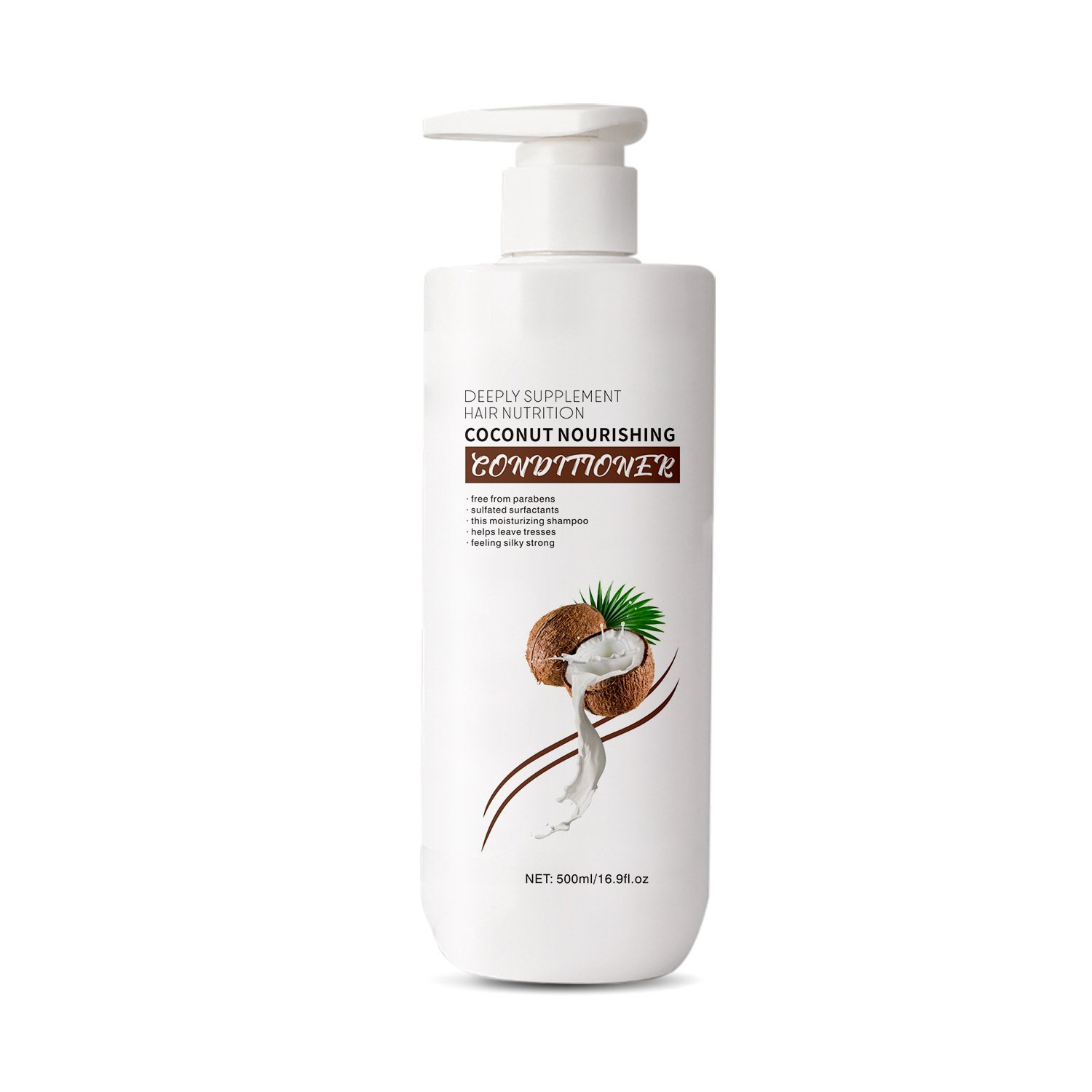 Private Label Coconut Oil Shampoo Conditioner Set Moisturizing Anti-Dandruff Organic Anti Hair Loss Beauty Women Products