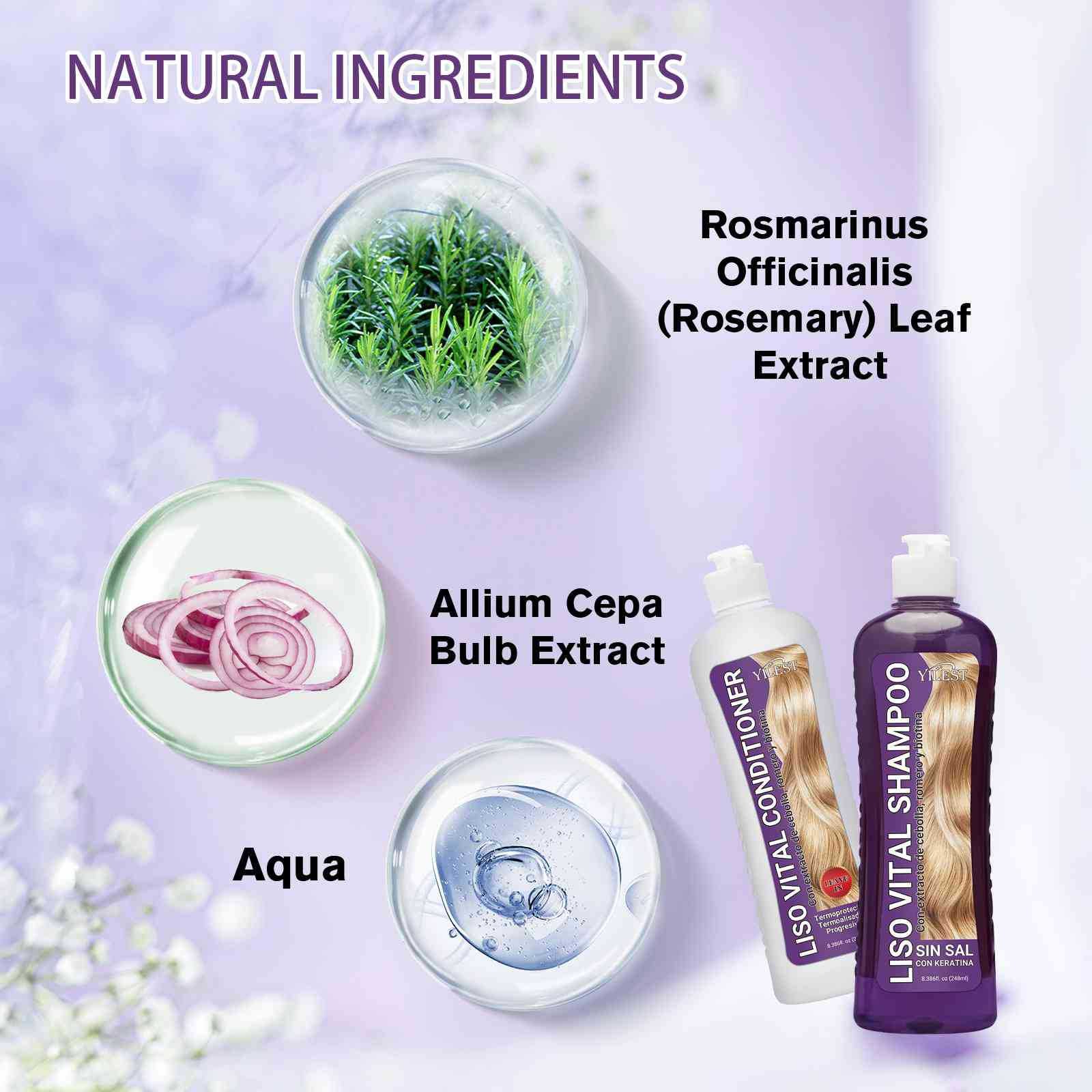 Onion Biotin Shampoo Conditioner Natural Hair Care Set for All Hair Types Reduces Oiliness Promoting Hair Growth