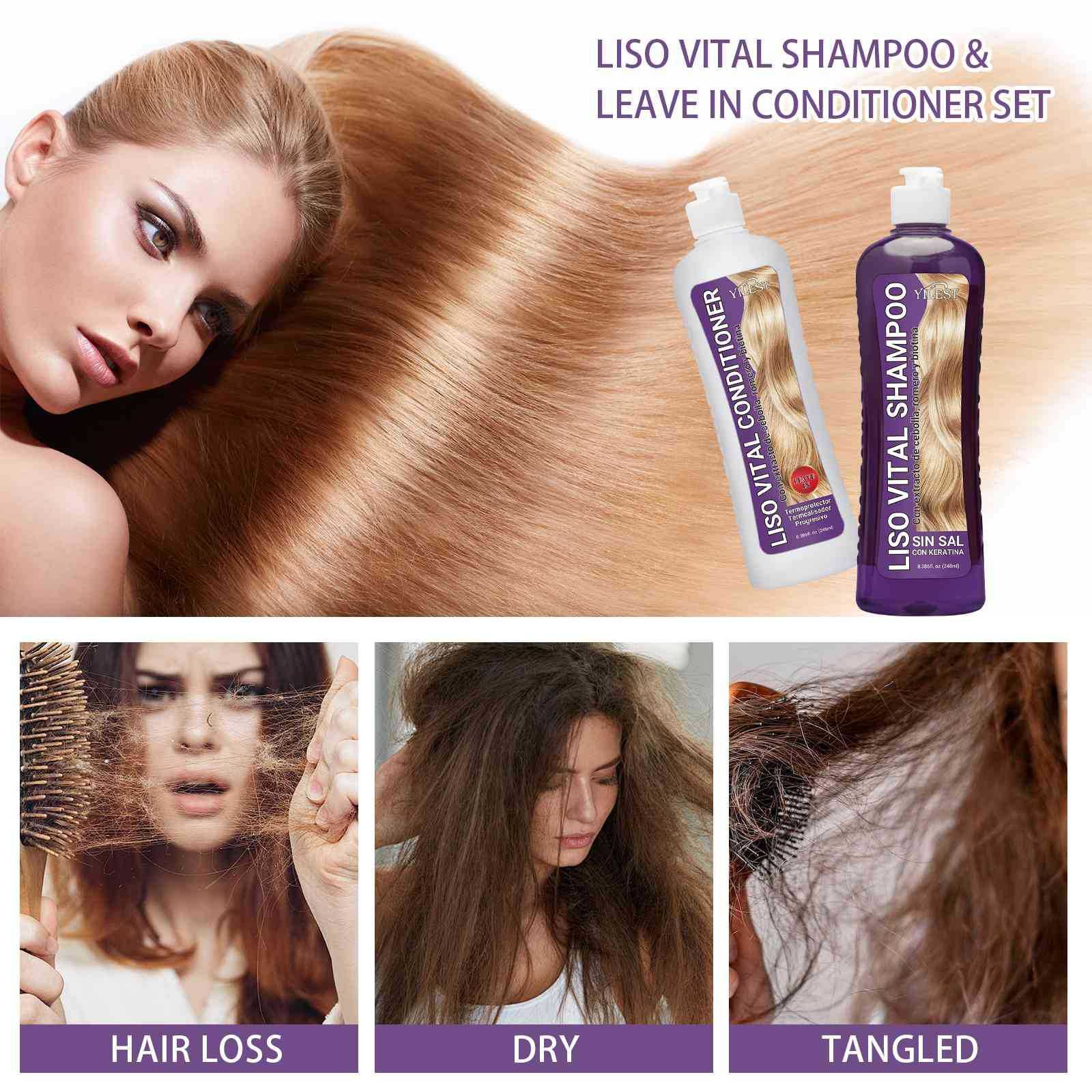 Onion Biotin Shampoo Conditioner Natural Hair Care Set for All Hair Types Reduces Oiliness Promoting Hair Growth