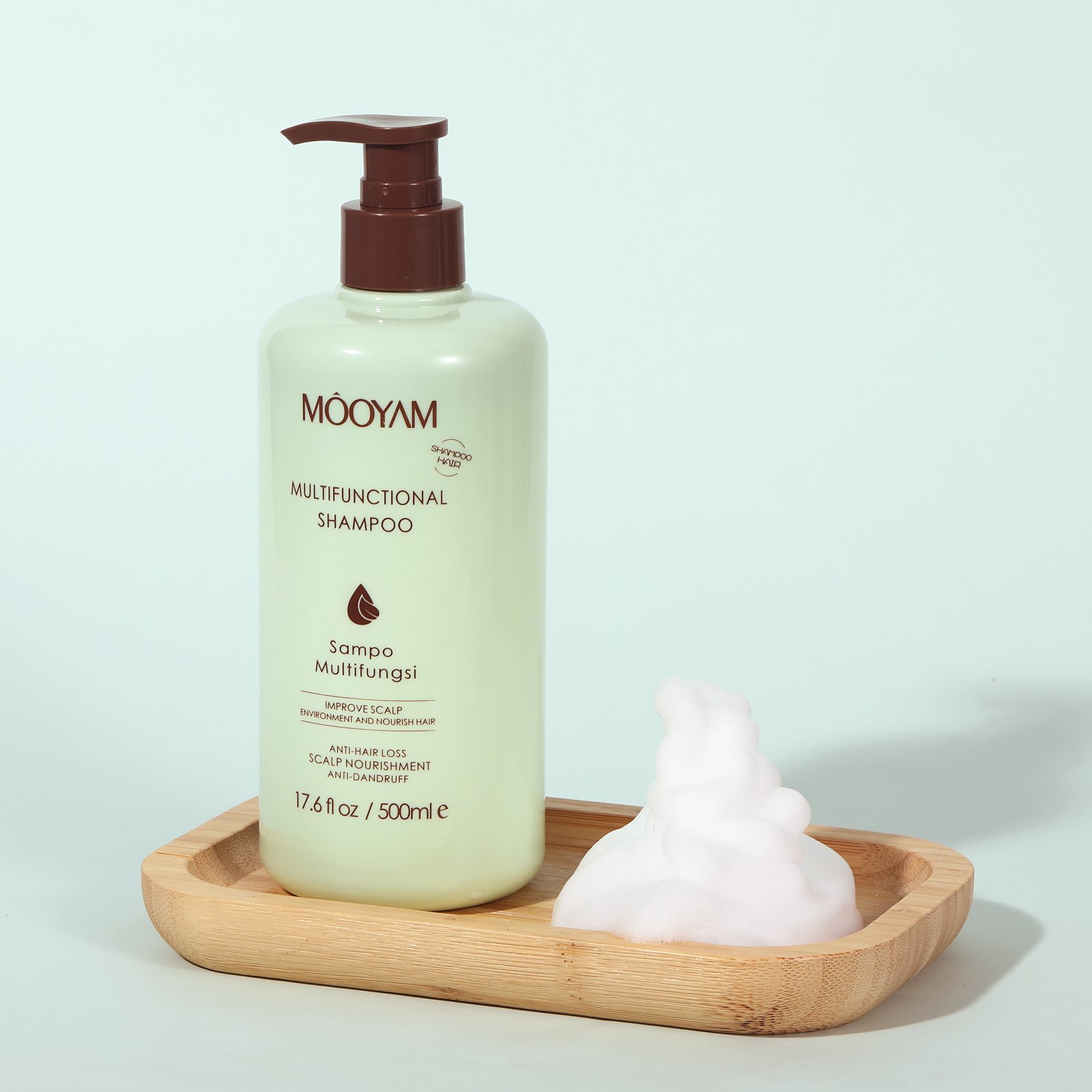Multifunctional Shampoo Refreshing Non-greasy Balances Oil Remove Mites Anti-itching Anti-acne MOOYAM Hair Cleansing Shampoo