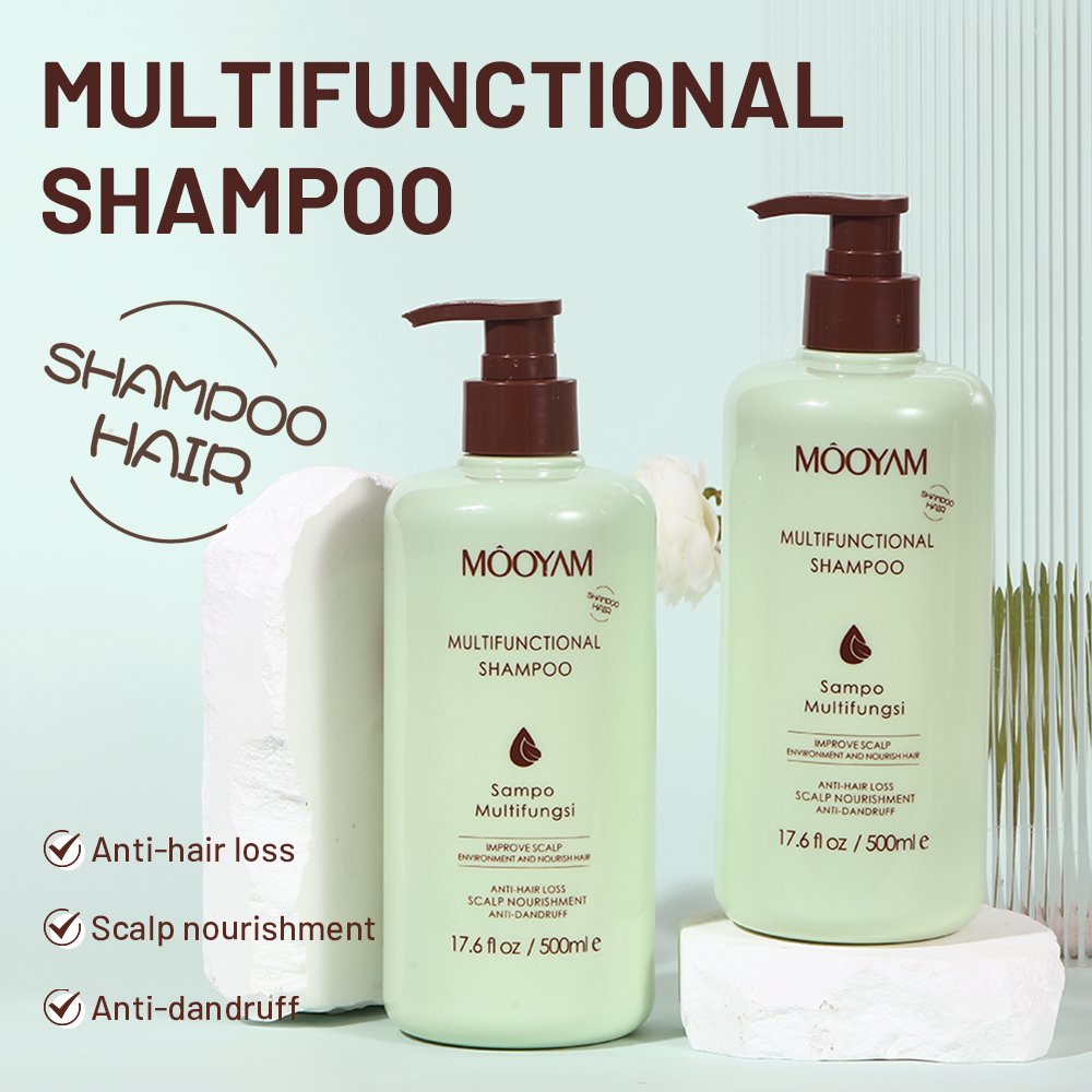 Multifunctional Shampoo Refreshing Non-greasy Balances Oil Remove Mites Anti-itching Anti-acne MOOYAM Hair Cleansing Shampoo