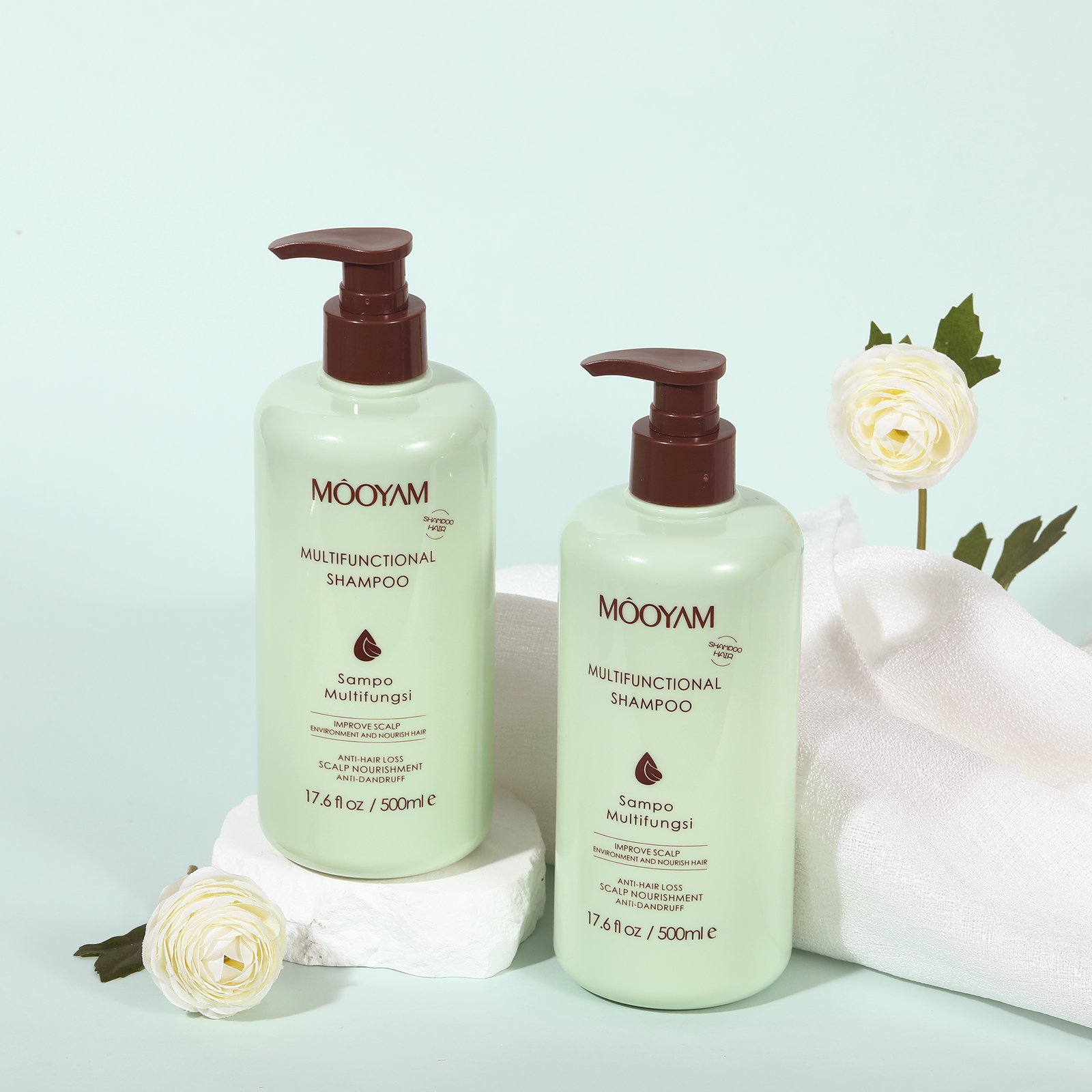 Multifunctional Shampoo Refreshing Non-greasy Balances Oil Remove Mites Anti-itching Anti-acne MOOYAM Hair Cleansing Shampoo