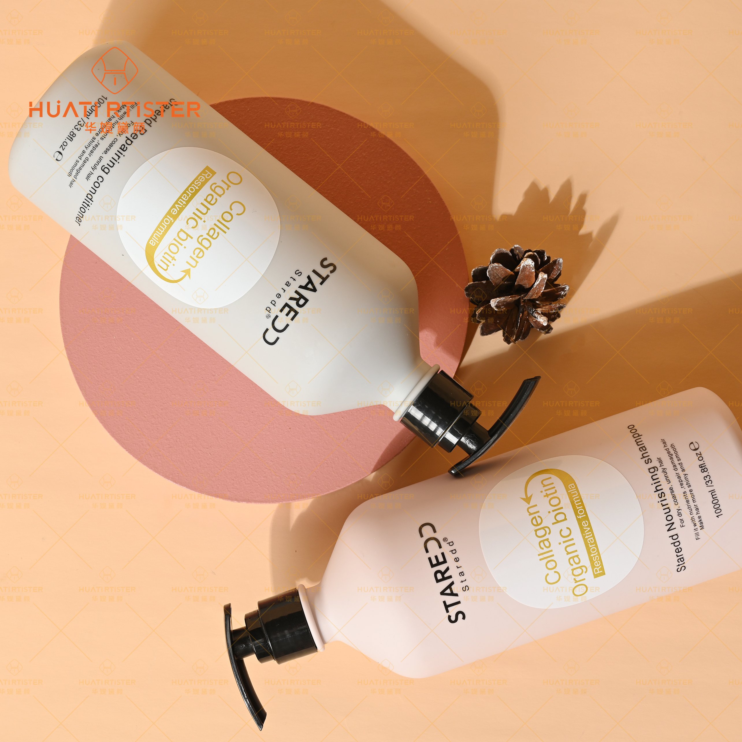 Huati Sifuli STARECC organics 1000ml hair scalp massager shampoo and conditioner anti balance revitalize shampoo thinning