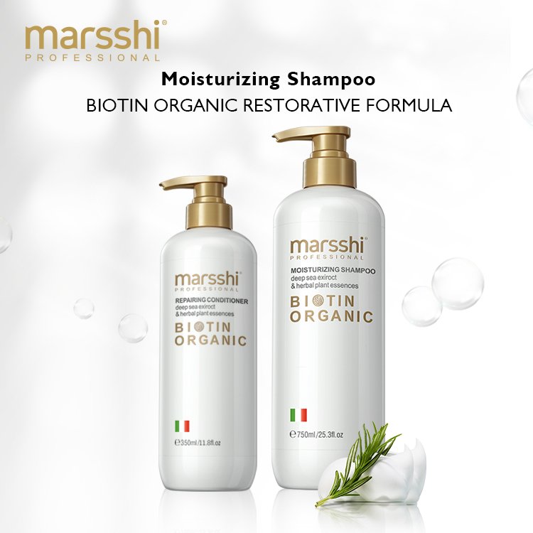 Private Label Organic Biotin Hair Growth Shampoo And Conditioner Set Natural Herbal Thickening Anti Hair Loss Shampoo