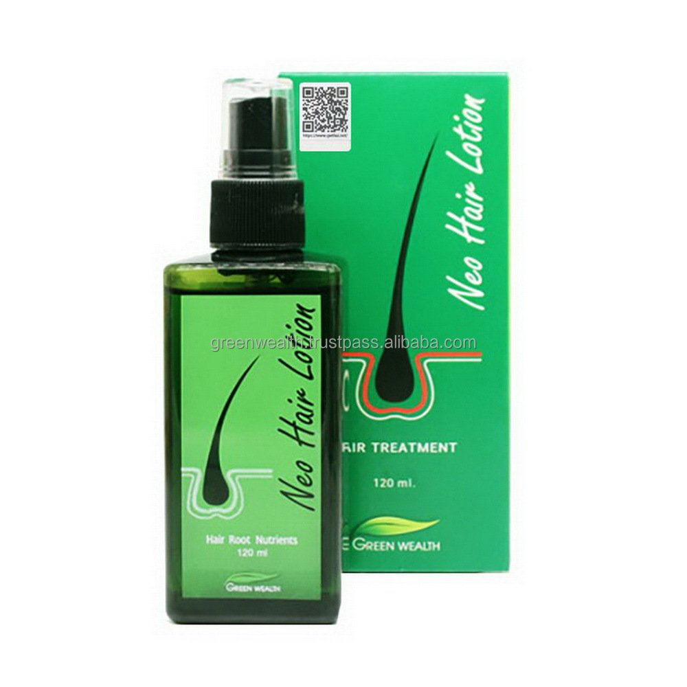 Good product Neo Hair Lotion Hair Treatment 120 ml. Brand Green Wealth Genuine from Manufacturer of Thailand