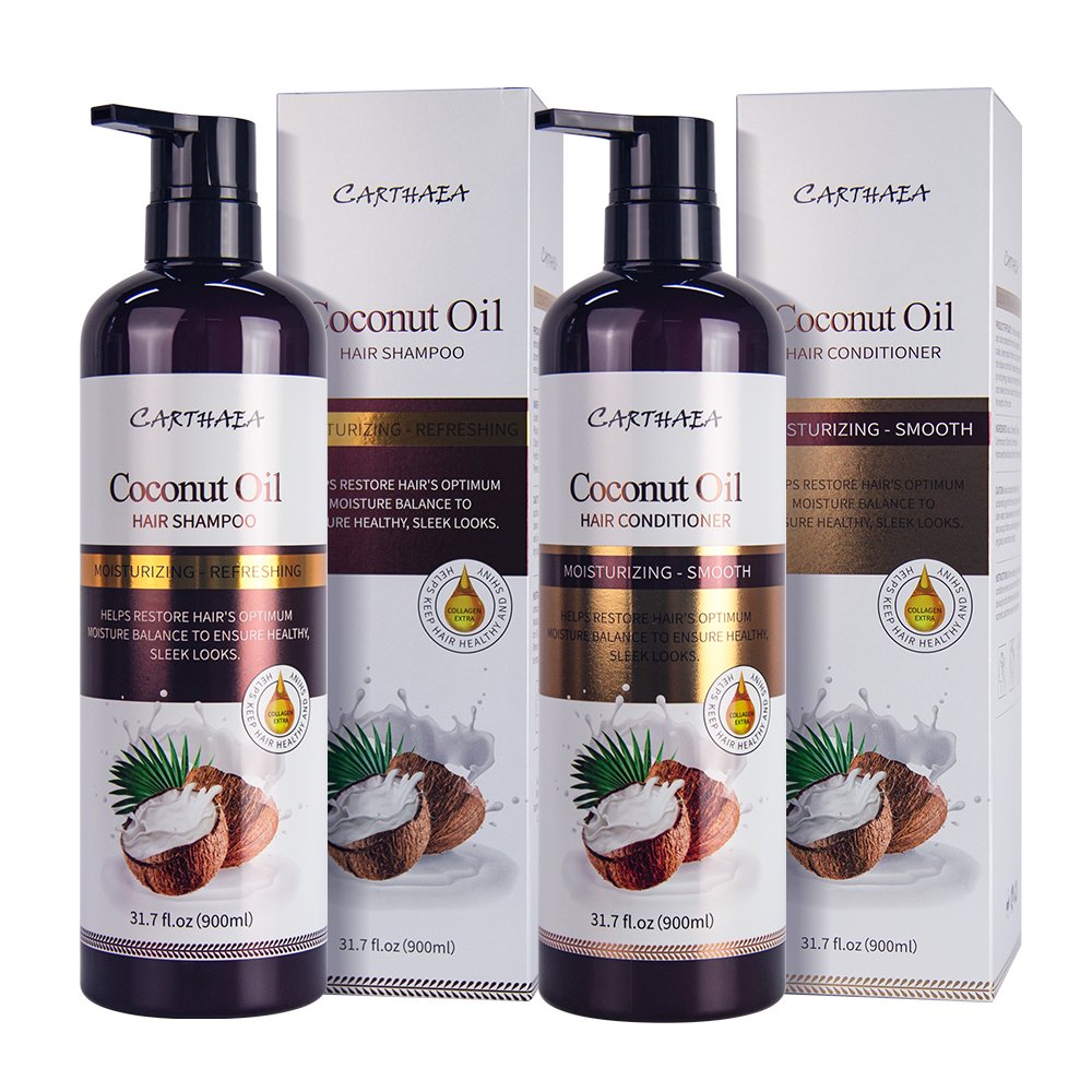 hair products Private Label organic Hair Scalp Health Care Set Moisturizing Coconut Oil Hair Conditioner and shampoo